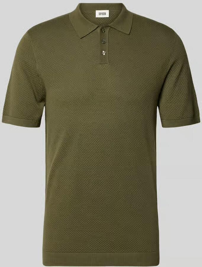 Drykorn slim fit poloshirt met korte knoopsluiting model 'TRITON' - Foto 2