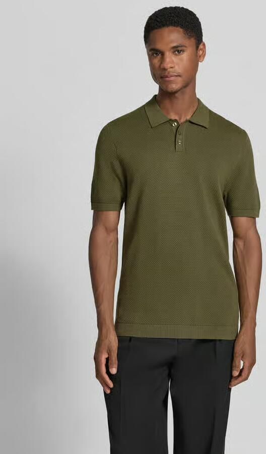 Drykorn slim fit poloshirt met korte knoopsluiting model 'TRITON' - Foto 3