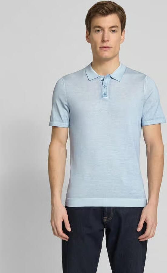Drykorn Slim fit poloshirt met ribboorden model 'TRITON' - Foto 4
