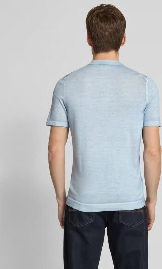Drykorn Slim fit poloshirt met ribboorden model 'TRITON' - Foto 3