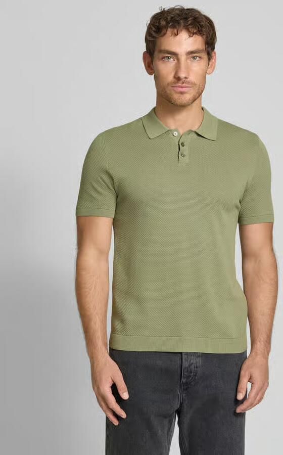 Drykorn Slim fit poloshirt met structuurmotief model 'TRITON' - Foto 4