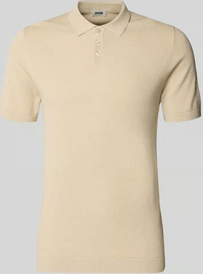 Drykorn slim fit poloshirt met structuurpatroon model 'TRITON' - Foto 4