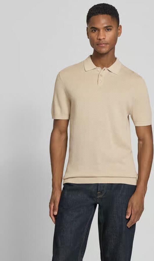 Drykorn slim fit poloshirt met structuurpatroon model 'TRITON' - Foto 3