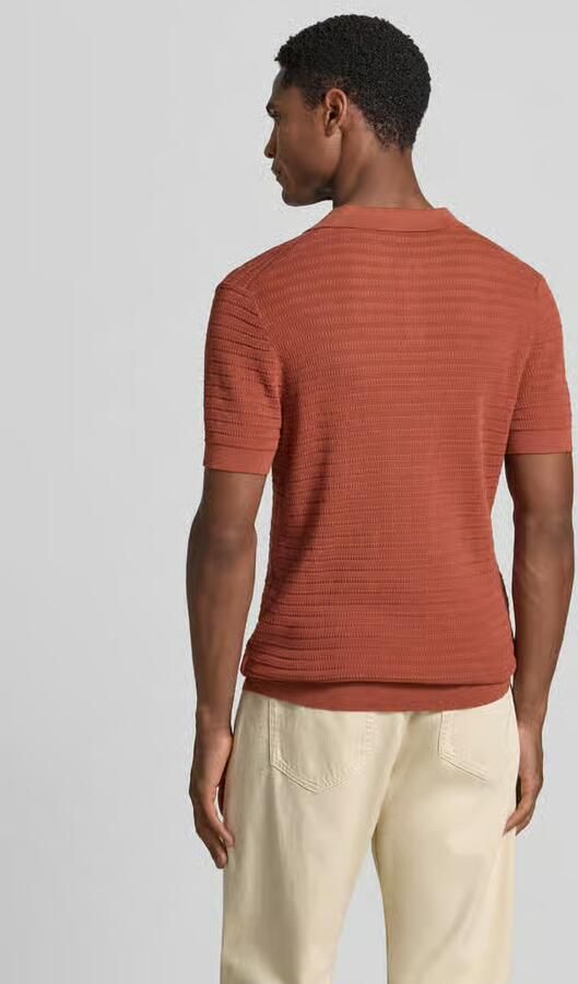 Drykorn slim fit knitwear-poloshirt met structuurpatroon model 'BRAIAN' - Foto 6