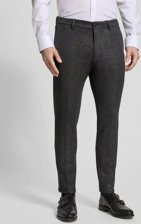Drykorn Slim fit stoffen broek met riemlussen model 'AJEND' - Foto 2