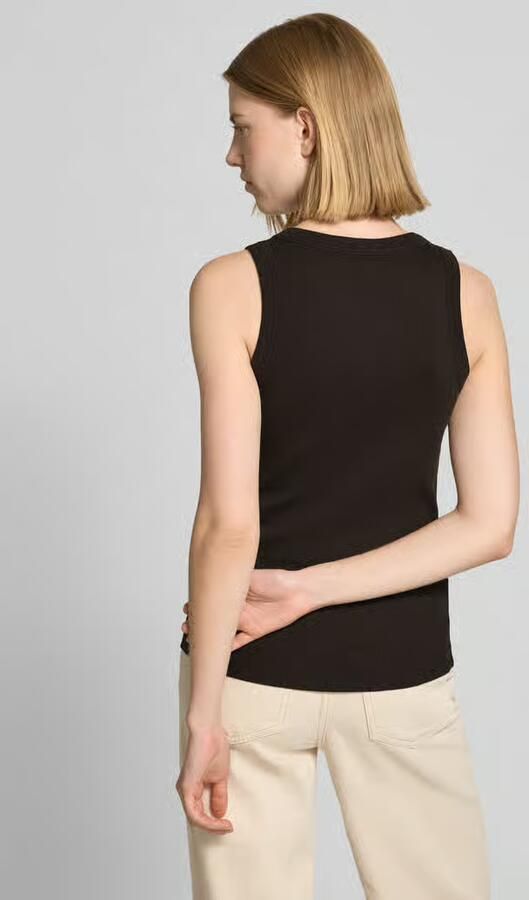 Drykorn slim fit top met ronde hals model 'Olina'
