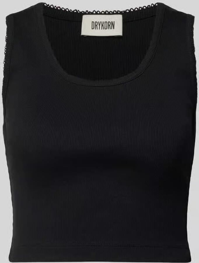 Drykorn slim fit top met sierrand model 'Tiora' - Foto 2