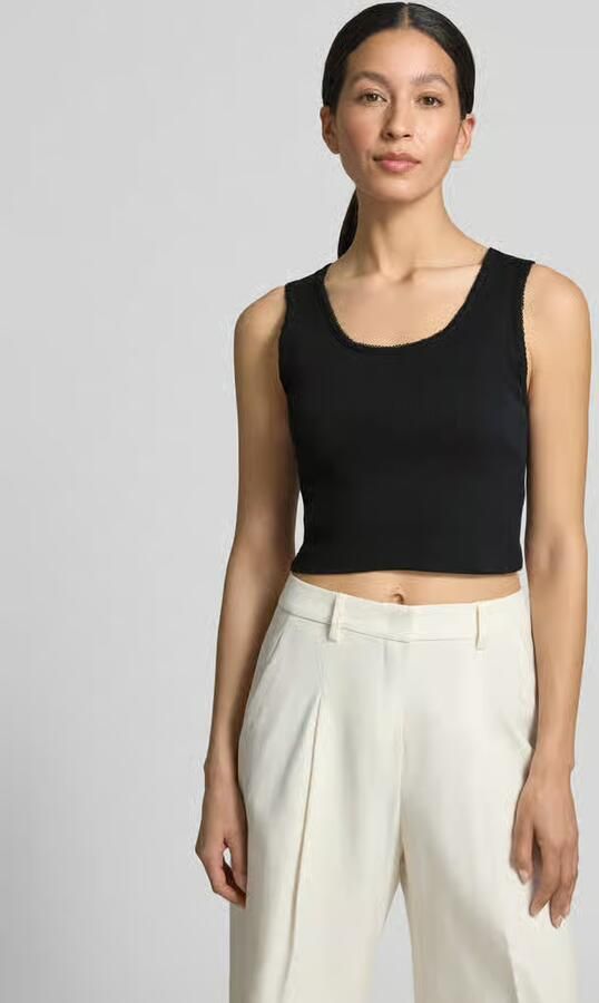 Drykorn slim fit top met sierrand model 'Tiora' - Foto 4