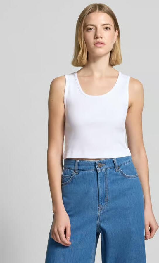 Drykorn slim fit top met sierrand model 'Tiora' - Foto 4