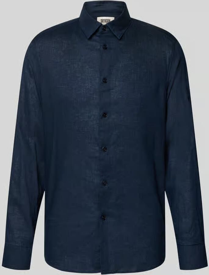 Drykorn slim fit vrijetijdshemd van linnen-katoenmengsel model 'RAMIS' - Foto 2