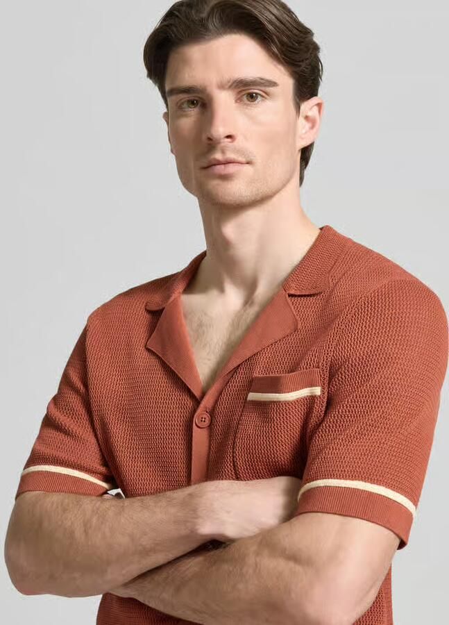Drykorn slim fit vrijetijdsoverhemd in tricotlook model 'FLAVIRO'