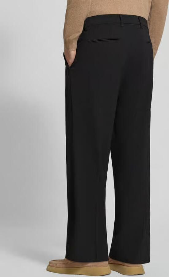 Drykorn Wide fit broek met persplooien model 'Leek' - Foto 4