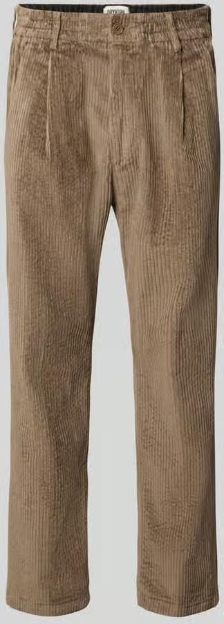 Drykorn straight fit broek van katoenmix model 'Chasy'