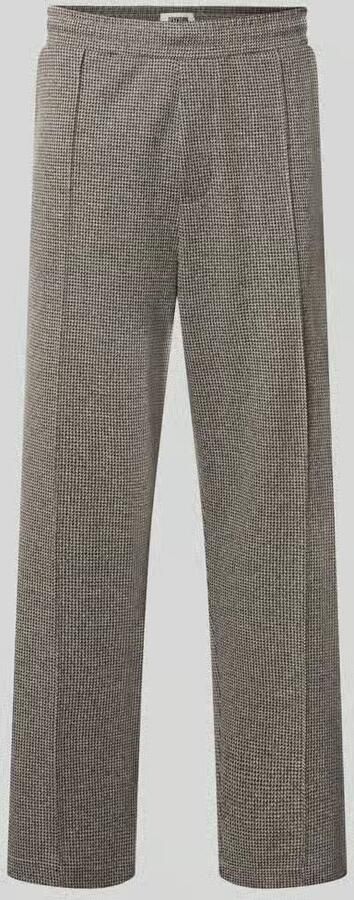 Drykorn straight fit stoffen broek van katoenmix