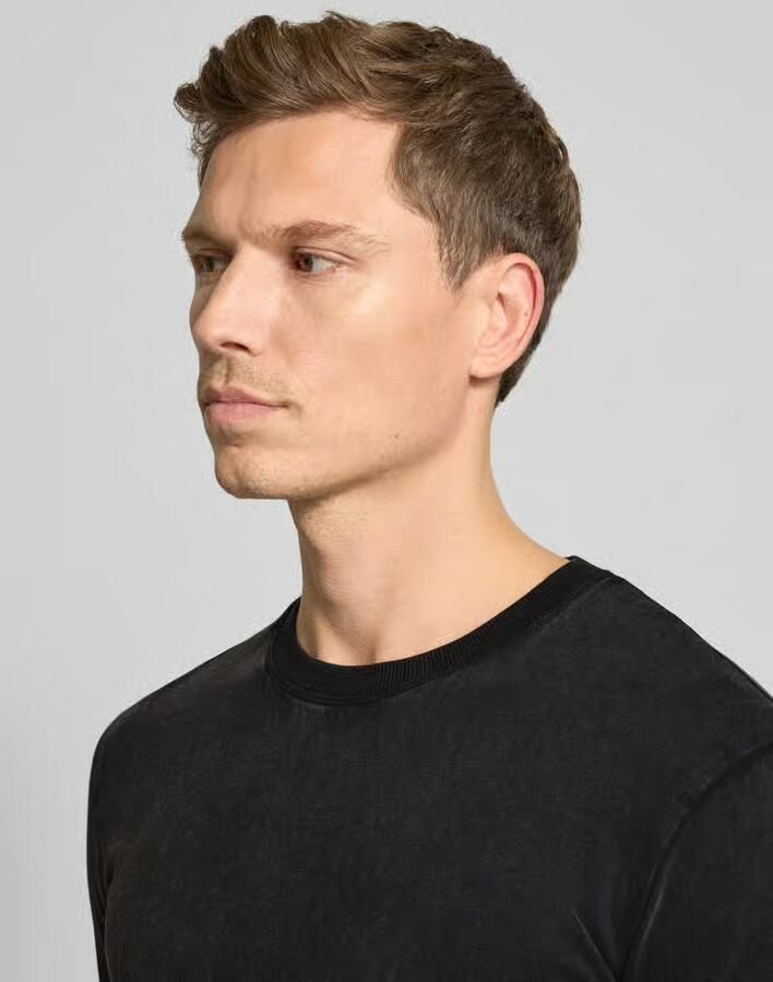 Drykorn T-shirt met geribde ronde hals model 'RAPHAEL' - Foto 2
