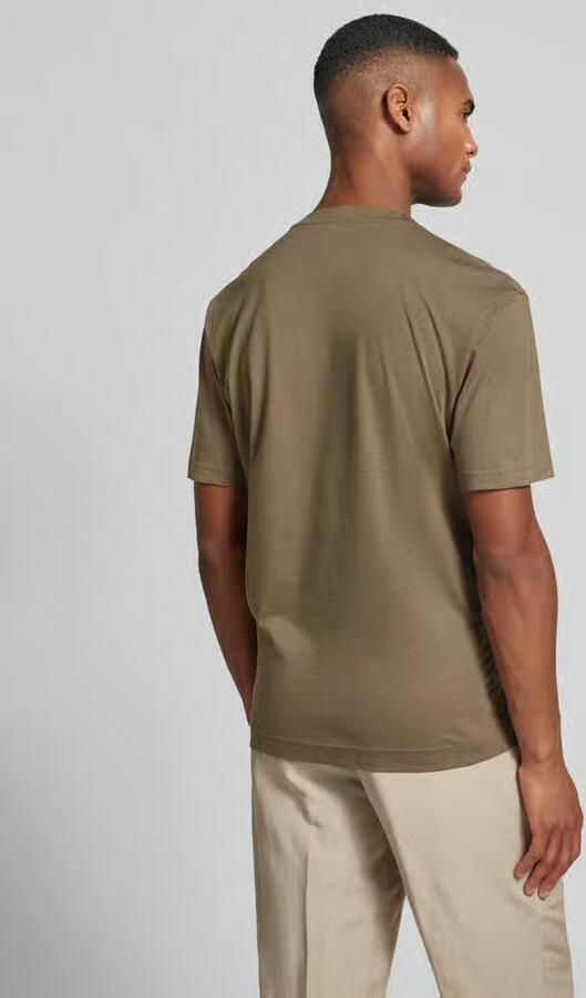 Drykorn T-shirt met geribde ronde hals model 'GILBERD' - Foto 3