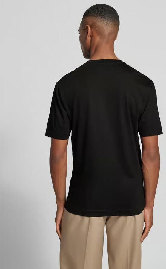 Drykorn T-shirt met geribde ronde hals model 'GILBERD'