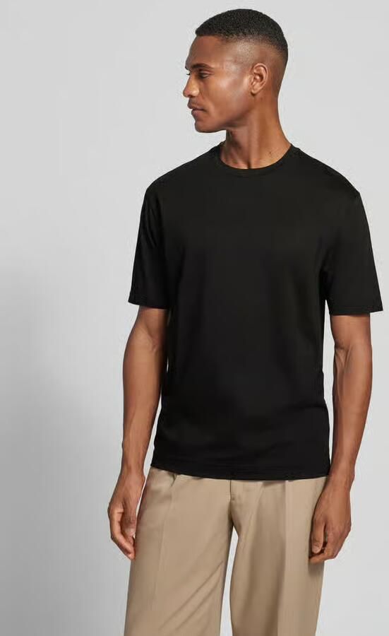 Drykorn T-shirt met geribde ronde hals model 'GILBERD' - Foto 2