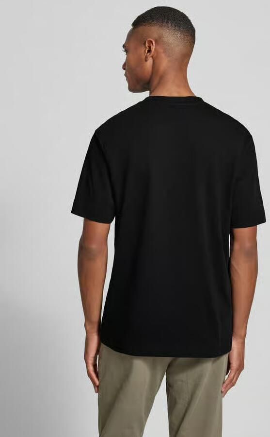 Drykorn T-shirt met geribde ronde hals model 'RAPHAEL'