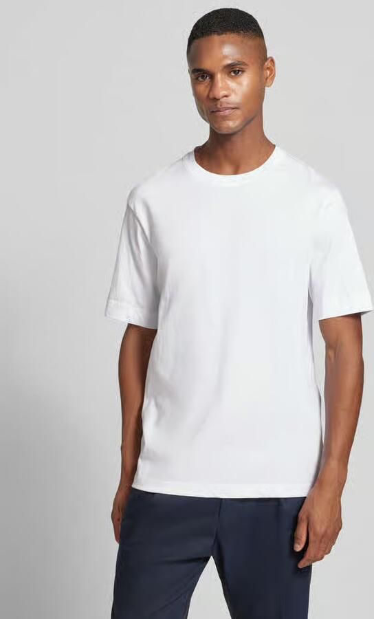 Drykorn T-shirt met geribde ronde hals model 'RAPHAEL' - Foto 2