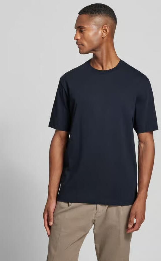 Drykorn T-shirt met geribde ronde hals model 'RAPHAEL' - Foto 2