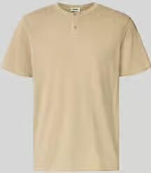 Drykorn T-shirt met korte knoopsluiting model 'ENIL'