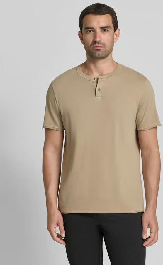 Drykorn T-shirt met korte knoopsluiting model 'ENIL' - Foto 3