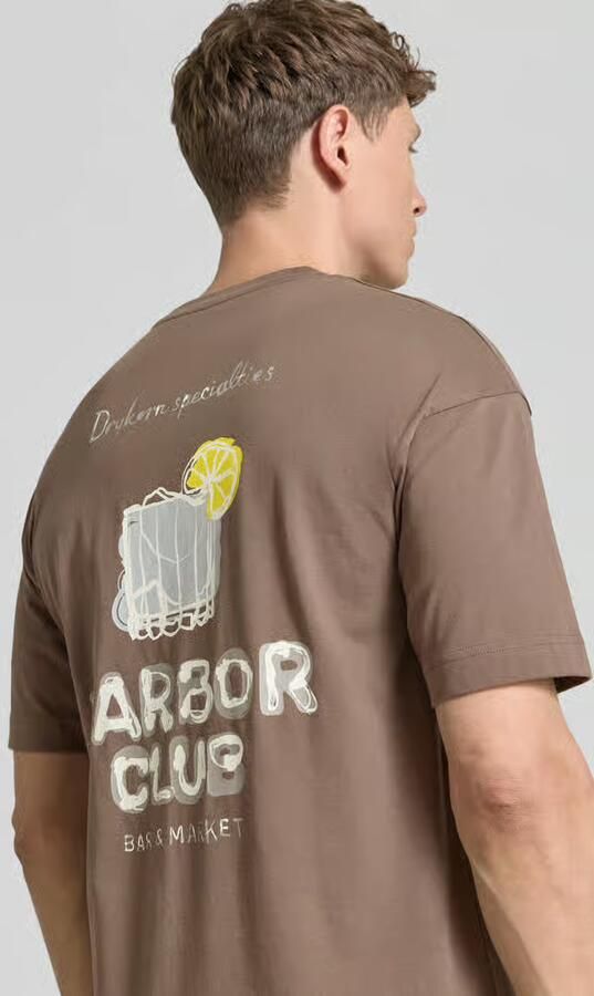 Drykorn T-shirt met motiefprint en ronde hals