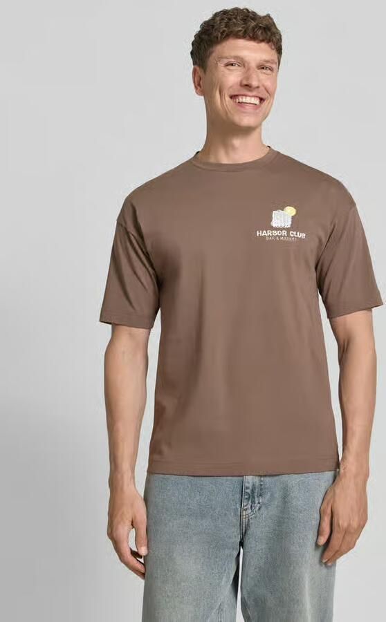 Drykorn T-shirt met motiefprint en ronde hals - Foto 3