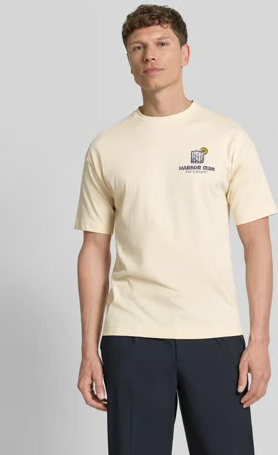 Drykorn T-shirt met motiefprint en ronde hals - Foto 3