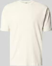 Drykorn T-shirt met mouwomslag en ronde hals