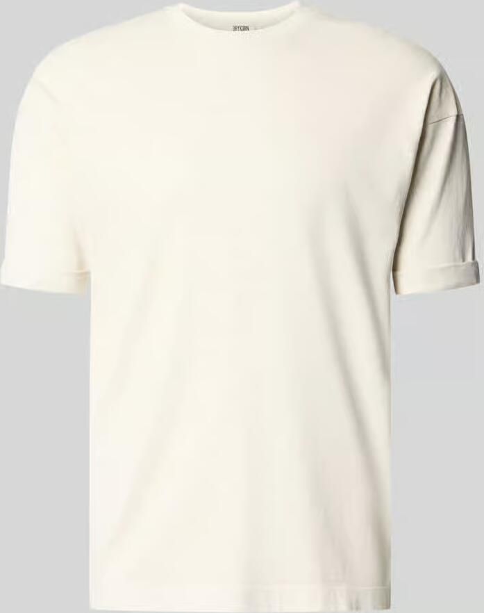 Drykorn T-shirt met mouwomslag en ronde hals - Foto 2