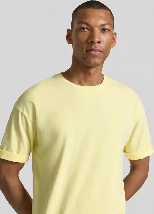 Drykorn T-shirt met mouwomslag en ronde hals