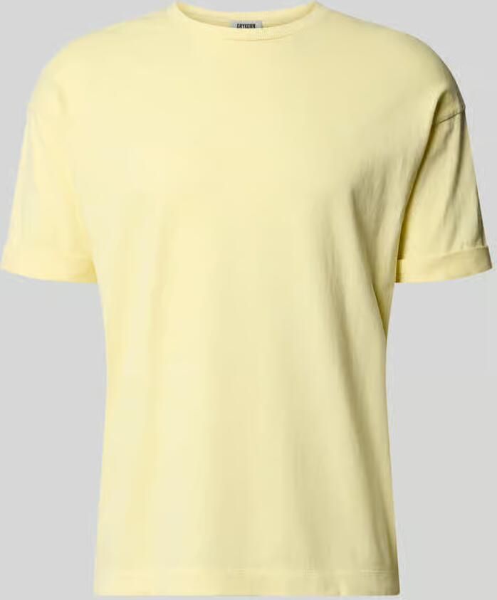 Drykorn T-shirt met mouwomslag en ronde hals - Foto 2