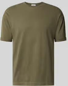Drykorn T-shirt met mouwomslag en ronde hals