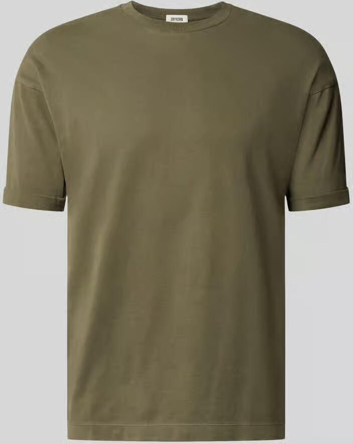 Drykorn T-shirt met mouwomslag en ronde hals - Foto 2