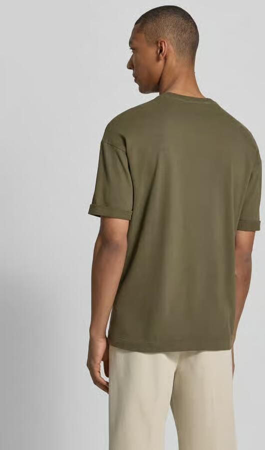Drykorn T-shirt met mouwomslag en ronde hals - Foto 3