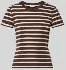 Drykorn T-shirt met riblook model 'KOALE'