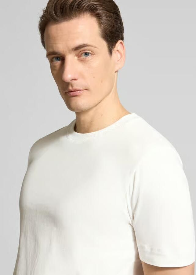 Drykorn T-shirt met geribde ronde hals model 'RAPHAEL' - Foto 2