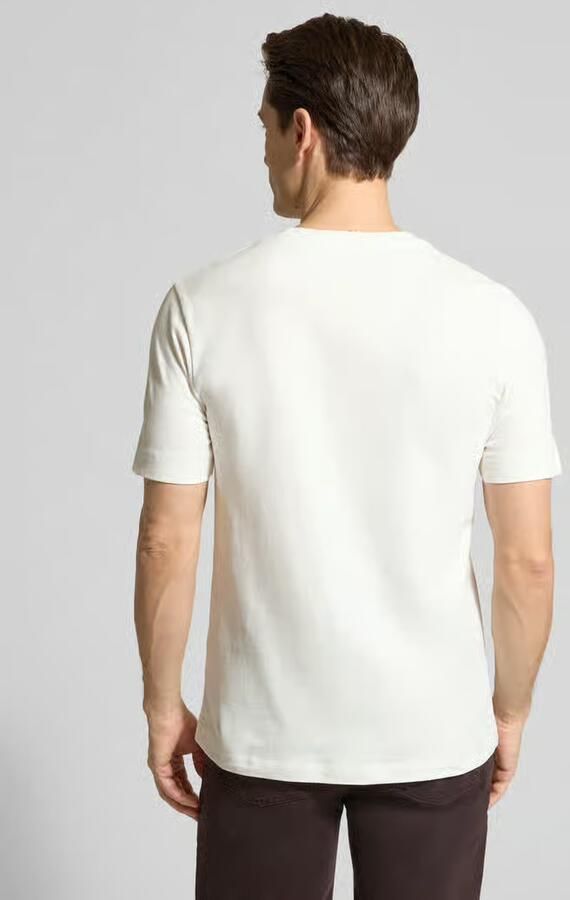 Drykorn T-shirt met geribde ronde hals model 'RAPHAEL'