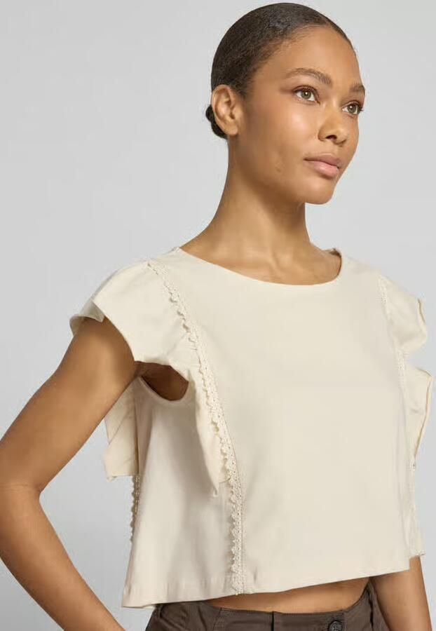 Drykorn T-shirt met vlindermouwen model 'MIRIEL'