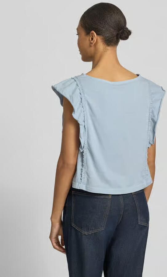 Drykorn T-shirt met vlindermouwen model 'MIRIEL'