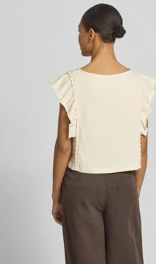 Drykorn T-shirt met vlindermouwen model 'MIRIEL'