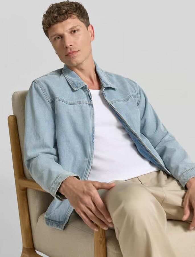 Drykorn Top van fijnrib met ronde hals model 'NATHAN'