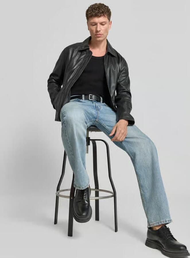 Drykorn Top van fijnrib met ronde hals model 'NATHAN'