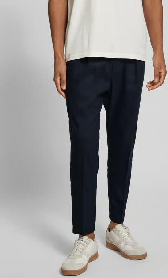 Drykorn Tapered fit bandplooibroek met elastische band model 'CHASY' - Foto 5