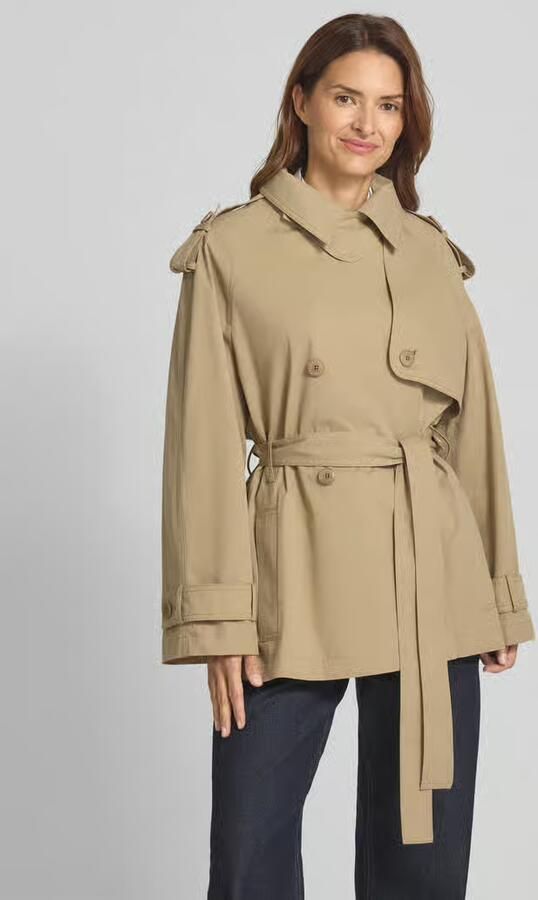 Drykorn Trenchcoat met reverskraag en strikceintuur model 'WELNEY' - Foto 2