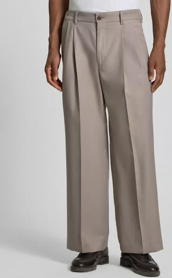 Drykorn wide fit broek met persplooien - Foto 3