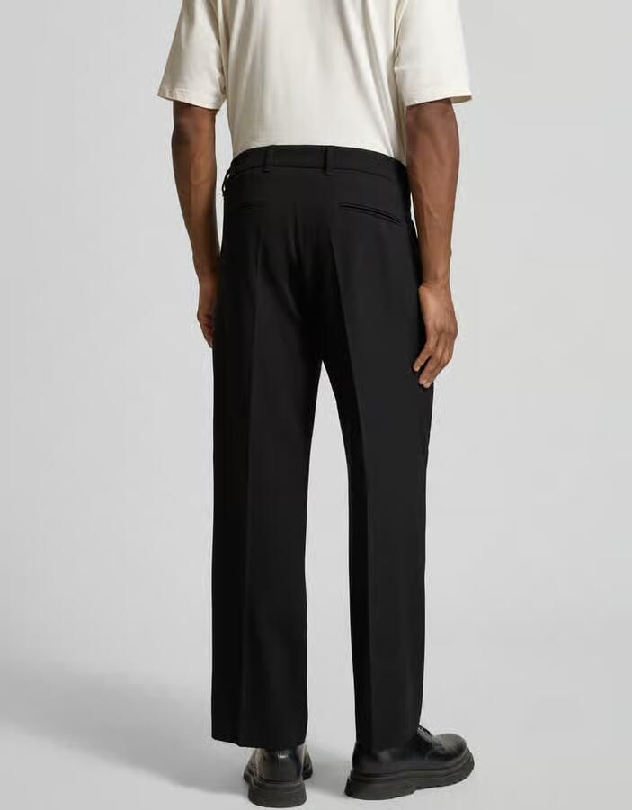 Drykorn Wide fit broek met persplooien model 'Leek'