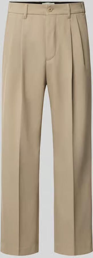 Drykorn wide fit broek met vouwplooien model 'LEEK'